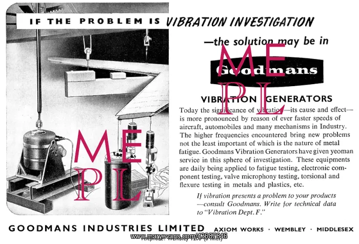 : Goodmans Vibration Generators & Test Equipment : Goodmans Vibration Generators & Test Equipment