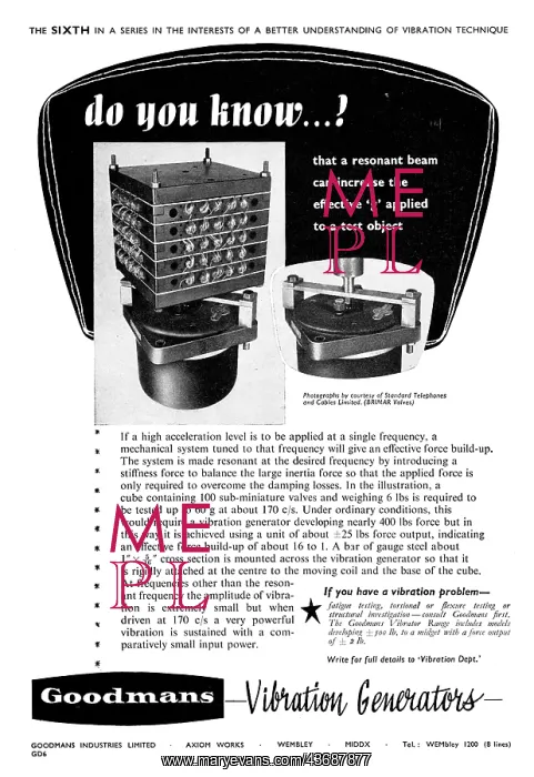 : Goodmans Vibration Generators & Test Equipment : Goodmans Vibration Generators & Test Equipment