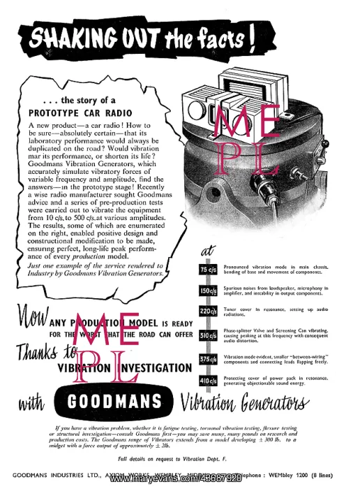 : Goodmans Vibration Generators & Test Equipment : Goodmans Vibration Generators & Test Equipment
