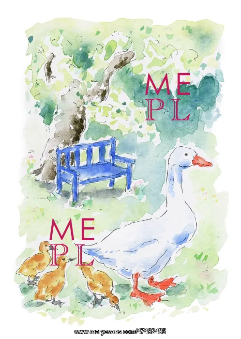 : Goose and three goslings : Goose and three goslings
