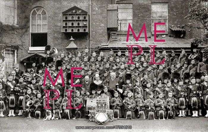 : Gordon Boys Orphanage, Dover - Band and Pipers : Gordon Boys Orphanage, Dover - Band and Pipers
