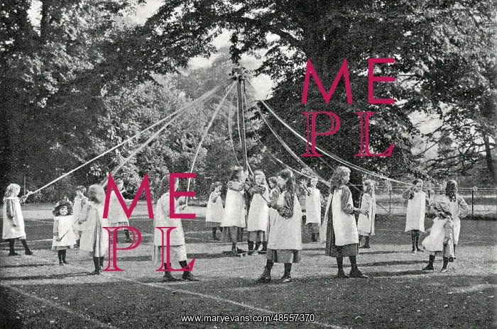 : Gordon House Industrial School, Isleworth - Maypole dancing : Gordon House Industrial School, Isleworth - Maypole dancing