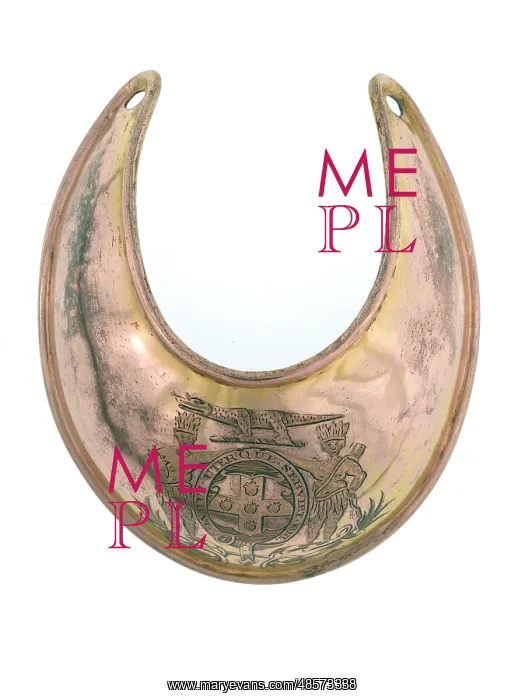 : Gorget, gilt copper, 1810 : Gorget, gilt copper, 1810