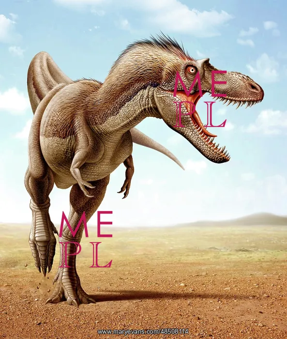 : Gorgosaurus running across an open desert : Gorgosaurus running across an open desert