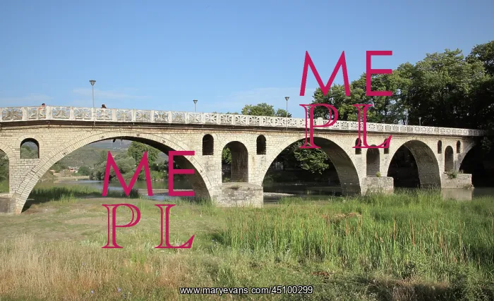 : Gorica Bridge, Berat, Albania : Gorica Bridge, Berat, Albania