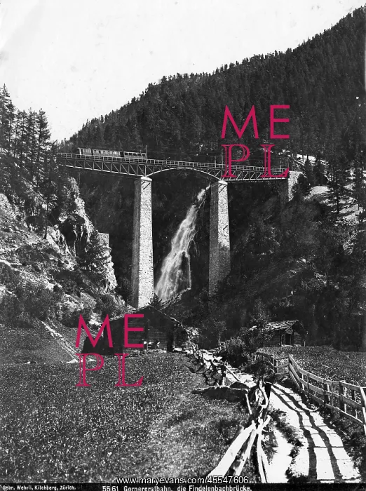 : The Gornergratbahn - Findelenbachbrucke : The Gornergratbahn - Findelenbachbrucke