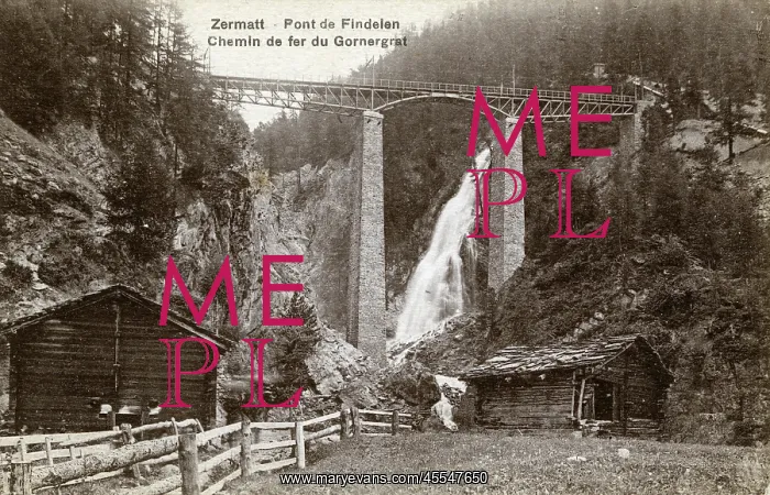 : Gornergratbahn - Findelenbachbrucke : Gornergratbahn - Findelenbachbrucke