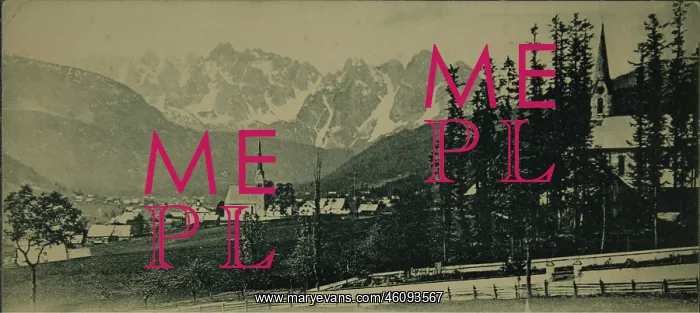 : Gosau to the Donnerkogeln. About 1905. Collotype : Gosau to the Donnerkogeln. About 1905. Collotype