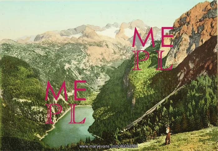 : Gosau. Gosausee and Dachstein (2996 m) from : Gosau. Gosausee and Dachstein (2996 m) from