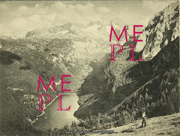 : Gosau. Gosausee with Dachstein (2996 m) from : Gosau. Gosausee with Dachstein (2996 m) from