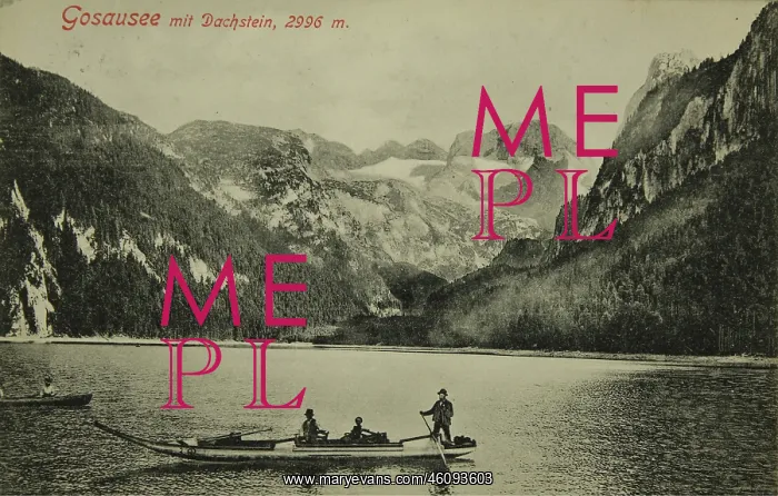 : Gosau. Gosausee with Dachstein (2996m). In the : Gosau. Gosausee with Dachstein (2996m). In the