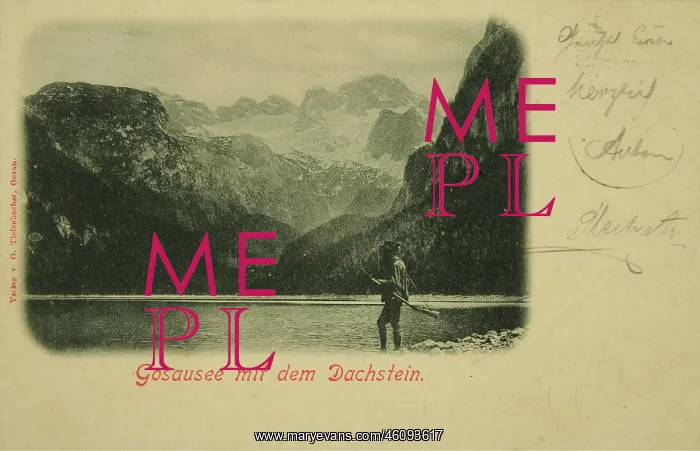 : Gosau. Gosausee with the Dachstein. In the foreground : Gosau. Gosausee with the Dachstein. In the foreground
