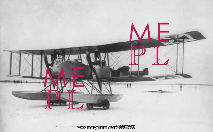 : Gotha WD-7 (forward view), beached on snow : Gotha WD-7 (forward view), beached on snow