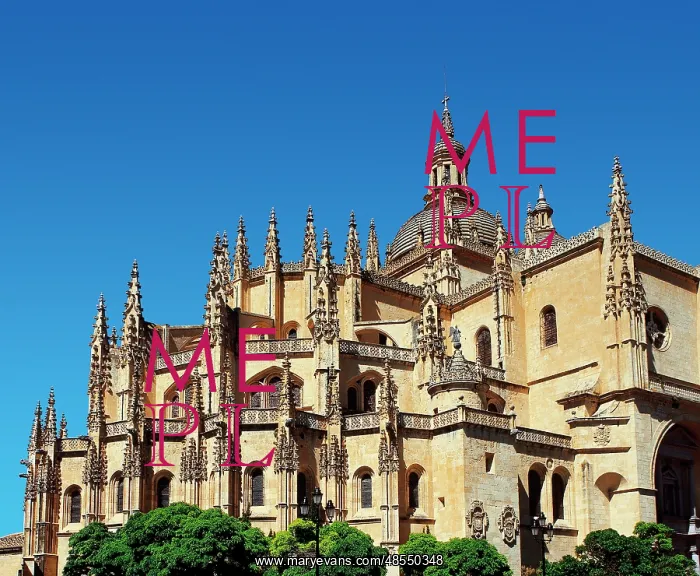 : Gothic Art. Spain. Segovia. Cathedral. 16th century. Exterio : Gothic Art. Spain. Segovia. Cathedral. 16th century. Exterio