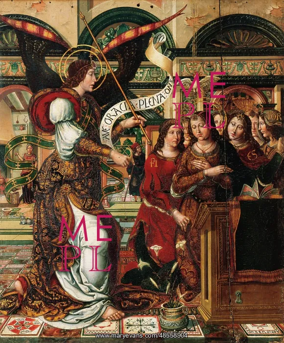 : Gothic Art. Spain.16th century. Master of Sigena. The Annunc : Gothic Art. Spain.16th century. Master of Sigena. The Annunc