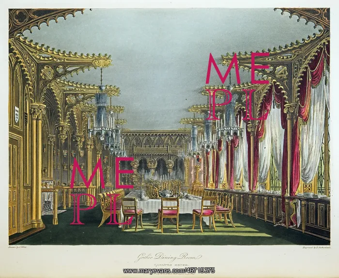 : The Gothic Dining Room, Carlton House : The Gothic Dining Room, Carlton House