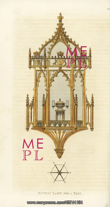 : A Gothic lamp for a hall in a nobleman's mansion : A Gothic lamp for a hall in a nobleman's mansion