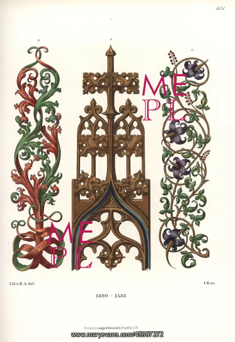 : Gothic ornament and scrollwork of the late 15th, early 16thC : Gothic ornament and scrollwork of the late 15th, early 16thC