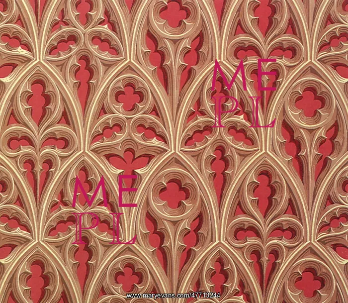  : Gothic Stencil on Red