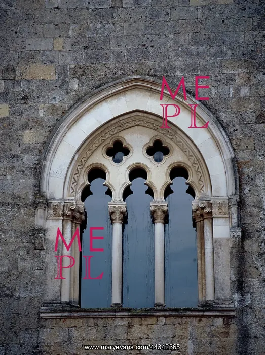 : Gothic three-light window, in the : Gothic three-light window, in the