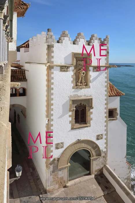 : Gothic Tower, Maricel Museum, Sitges, Catalonia, Spain : Gothic Tower, Maricel Museum, Sitges, Catalonia, Spain