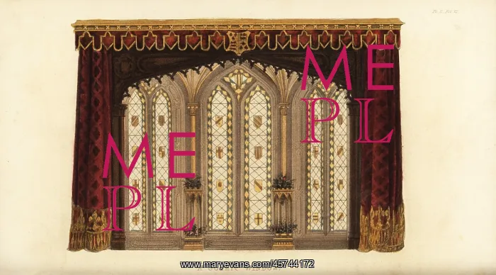 : A Gothic window curtain : A Gothic window curtain