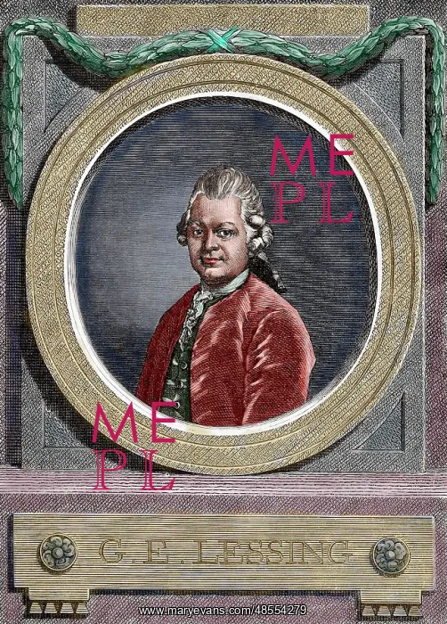 : Gotthold Ephraim Lessing (1729-1781). German writer. Engravi : Gotthold Ephraim Lessing (1729-1781). German writer. Engravi