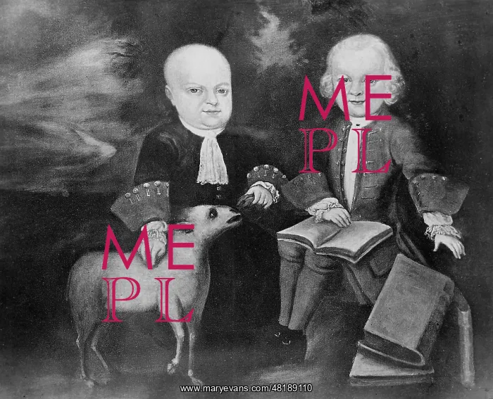 : Gotthold Ephraim Lessing as a child with his brother : Gotthold Ephraim Lessing as a child with his brother