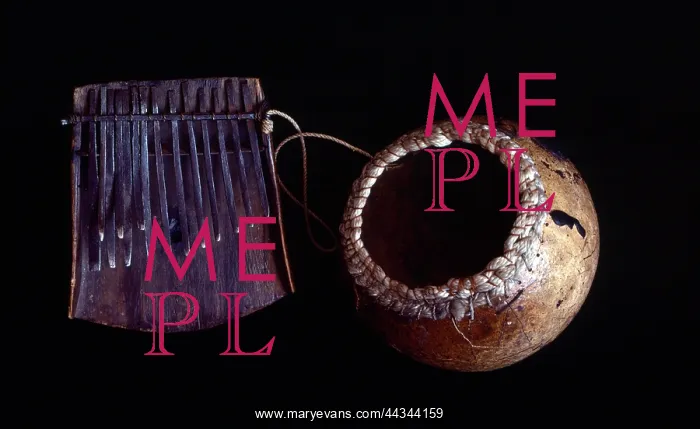 : gourd-resonated mbira from Zambia, called Ndimba, probably : gourd-resonated mbira from Zambia, called Ndimba, probably