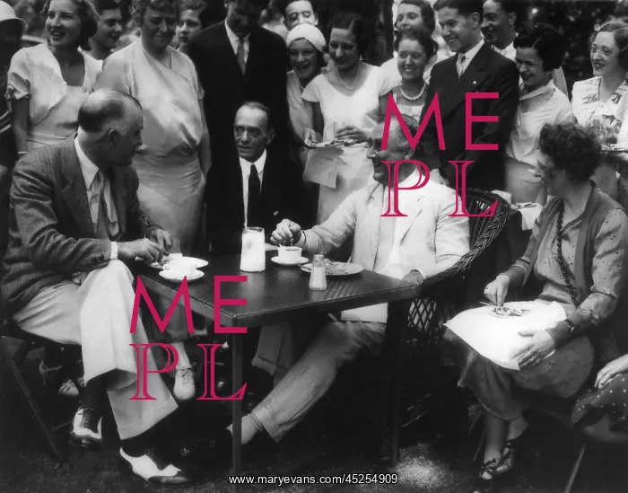 : Governor Franklin Roosevelt with group at Hyde : Governor Franklin Roosevelt with group at Hyde