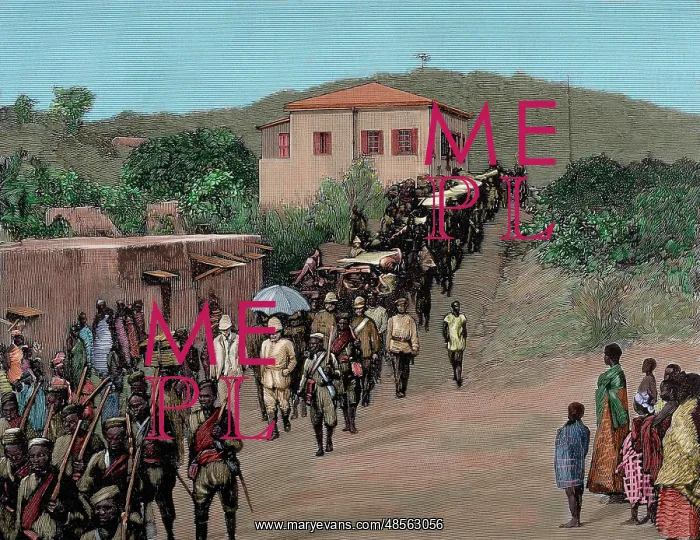: Governor Maxwell returns to Cape Coast Castle, from Cumasia : Governor Maxwell returns to Cape Coast Castle, from Cumasia