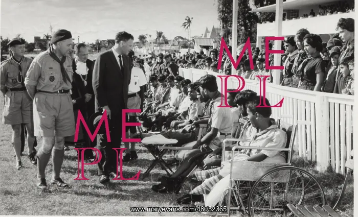 : Governor meeting disabled scouts, Mauritius : Governor meeting disabled scouts, Mauritius