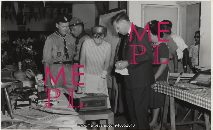 : Governor viewing exhibition of works, Mauritius : Governor viewing exhibition of works, Mauritius