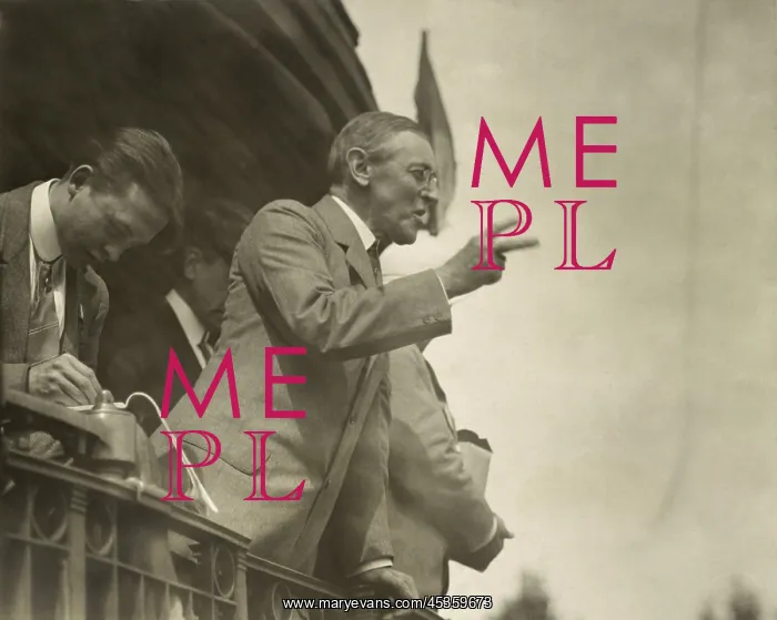 : Governor Woodrow Wilson campaigning by train for : Governor Woodrow Wilson campaigning by train for