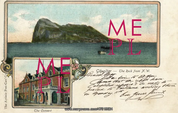: Governor's residence and The Rock, Gibraltar : Governor's residence and The Rock, Gibraltar