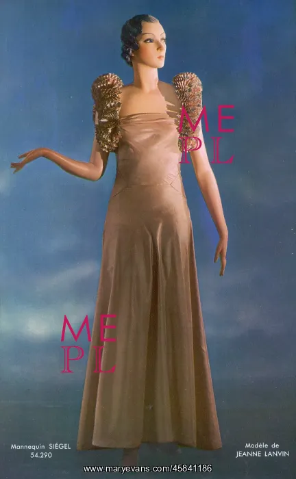 : GOWN WITH RUFF STRAPS : GOWN WITH RUFF STRAPS