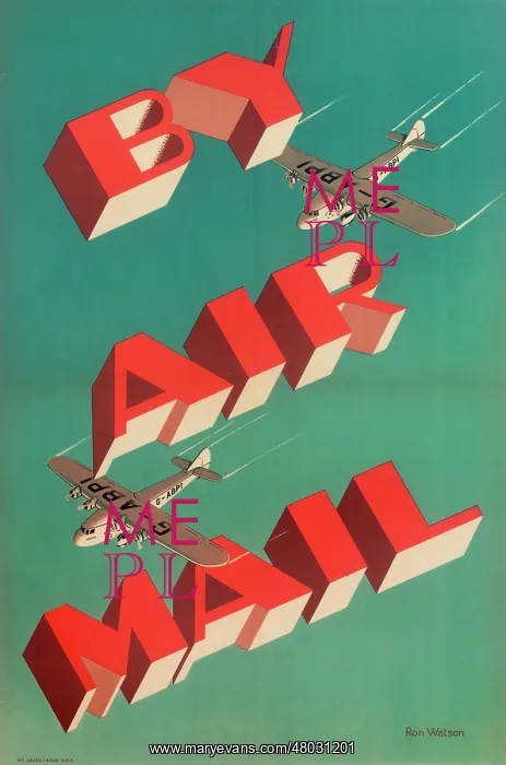 : GPO By Air Mail Poster : GPO By Air Mail Poster