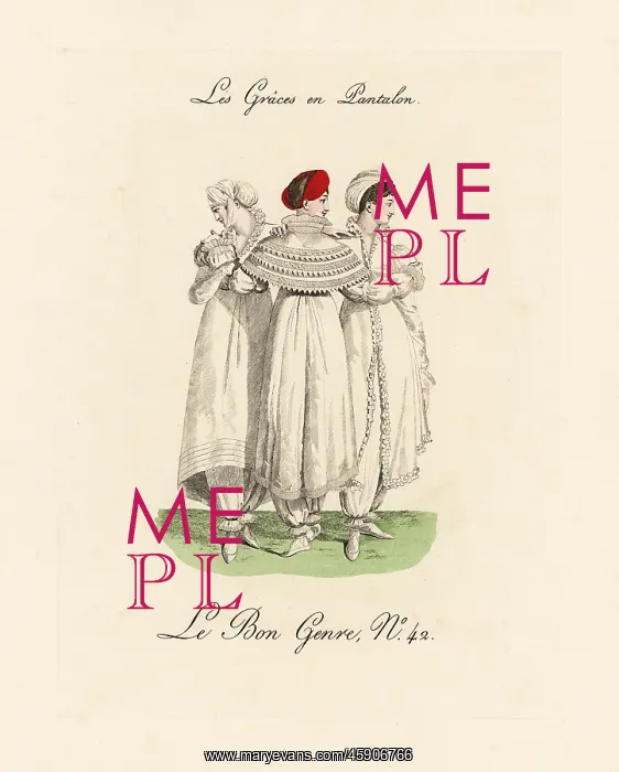 : Three graces in trousers : Three graces in trousers