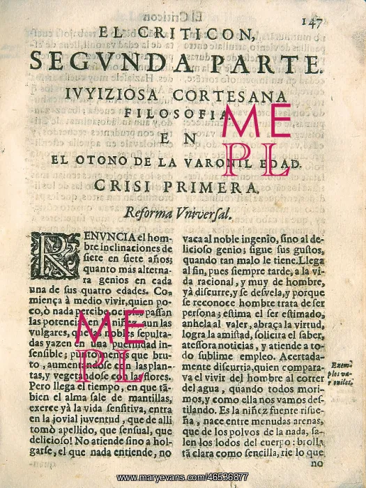 : GRACIAN, Baltasar (1601-1658) : GRACIAN, Baltasar (1601-1658)