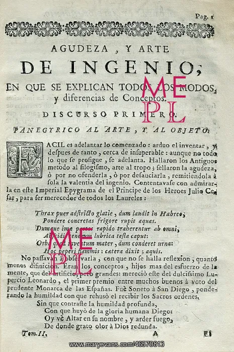  : GRACIAN, Baltasar (1601-1658)