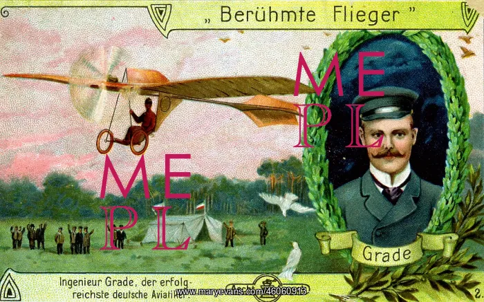 : Grade, Hans, 17.5.1879 - 22.10.1946, German aviator : Grade, Hans, 17.5.1879 - 22.10.1946, German aviator