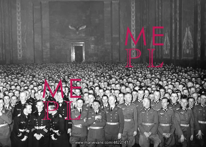 : Graduates of the officer class 1938 are received by Adol : Graduates of the officer class 1938 are received by Adol