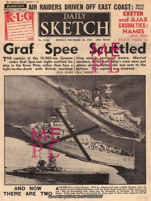  : Graf Spee scuttled, WW2