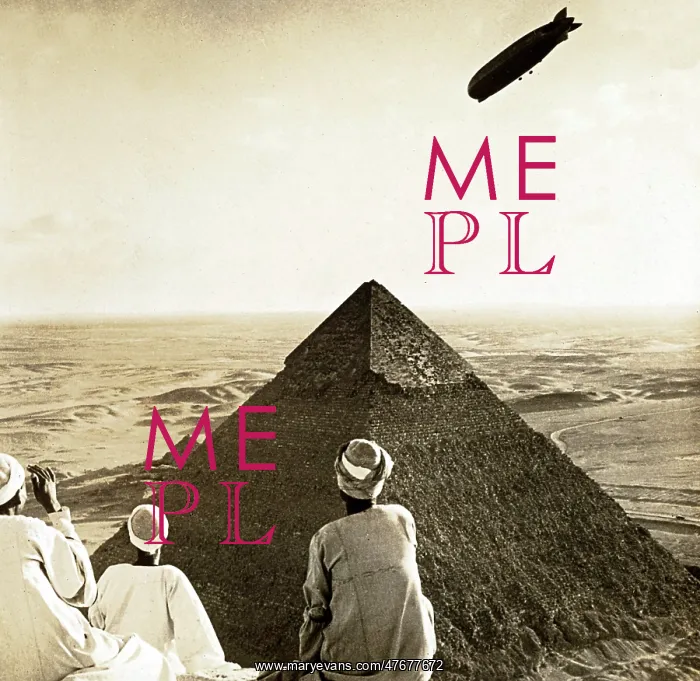 : Graf Zeppelin Over Giza Pyramids, Egypt, 1931 : Graf Zeppelin Over Giza Pyramids, Egypt, 1931