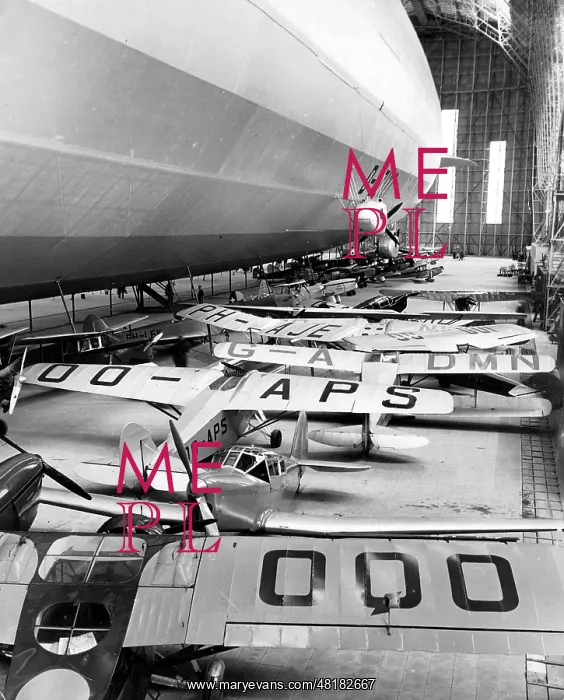 : The Graf Zeppelin in the hangar in Frankfurt : The Graf Zeppelin in the hangar in Frankfurt