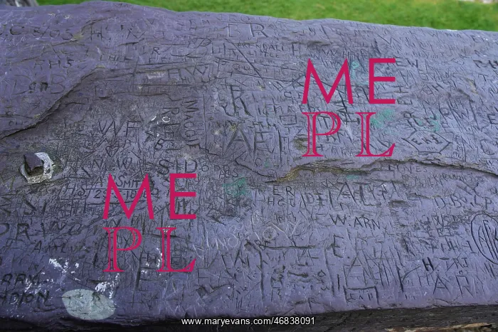 : Graffiti on slate panels at Dolbadarn Castle, North Wales : Graffiti on slate panels at Dolbadarn Castle, North Wales
