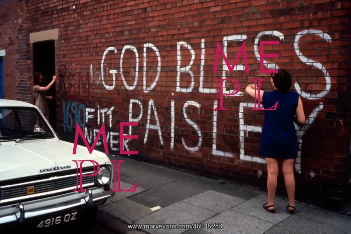: Graffiti on a wall in Northern Ireland : Graffiti on a wall in Northern Ireland