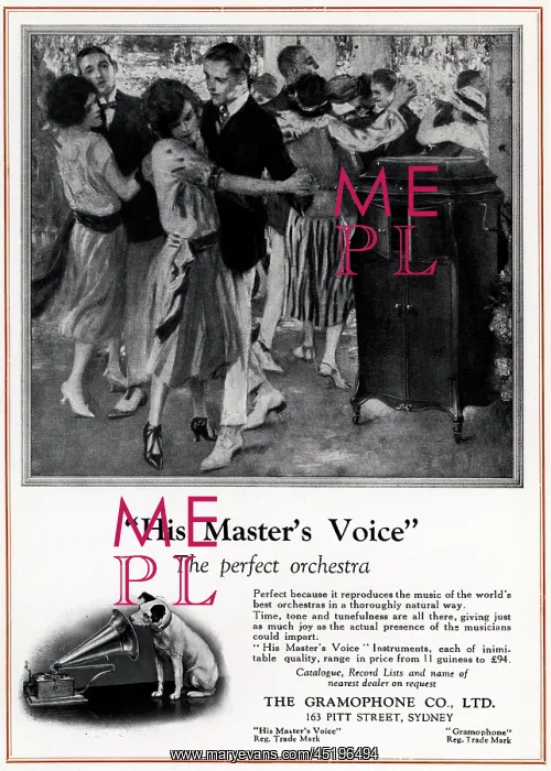 : The Gramaphone Co, His Masters Voice Advert : The Gramaphone Co, His Masters Voice Advert