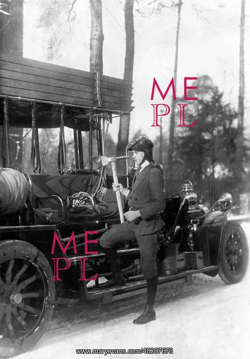 : Grammar school boy as a firefighter, 1917 : Grammar school boy as a firefighter, 1917