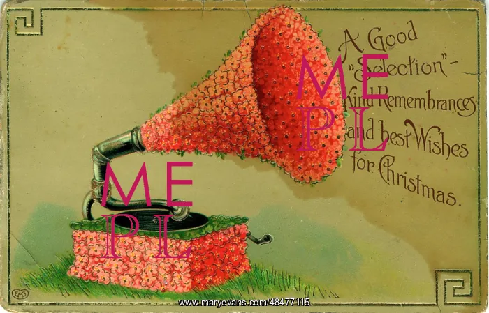  : Gramophone Christmas Card, England
